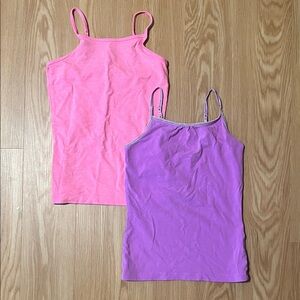 Lot of 2 Cherokee Pink and Purple Kids Tank Tops